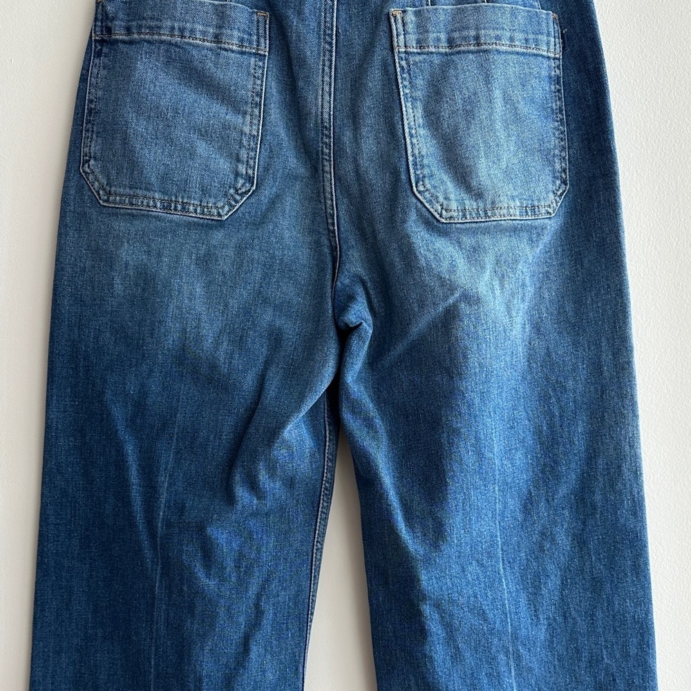 Pilcro Wide-Leg Cropped Blue Jeans - Picture 13 of 16